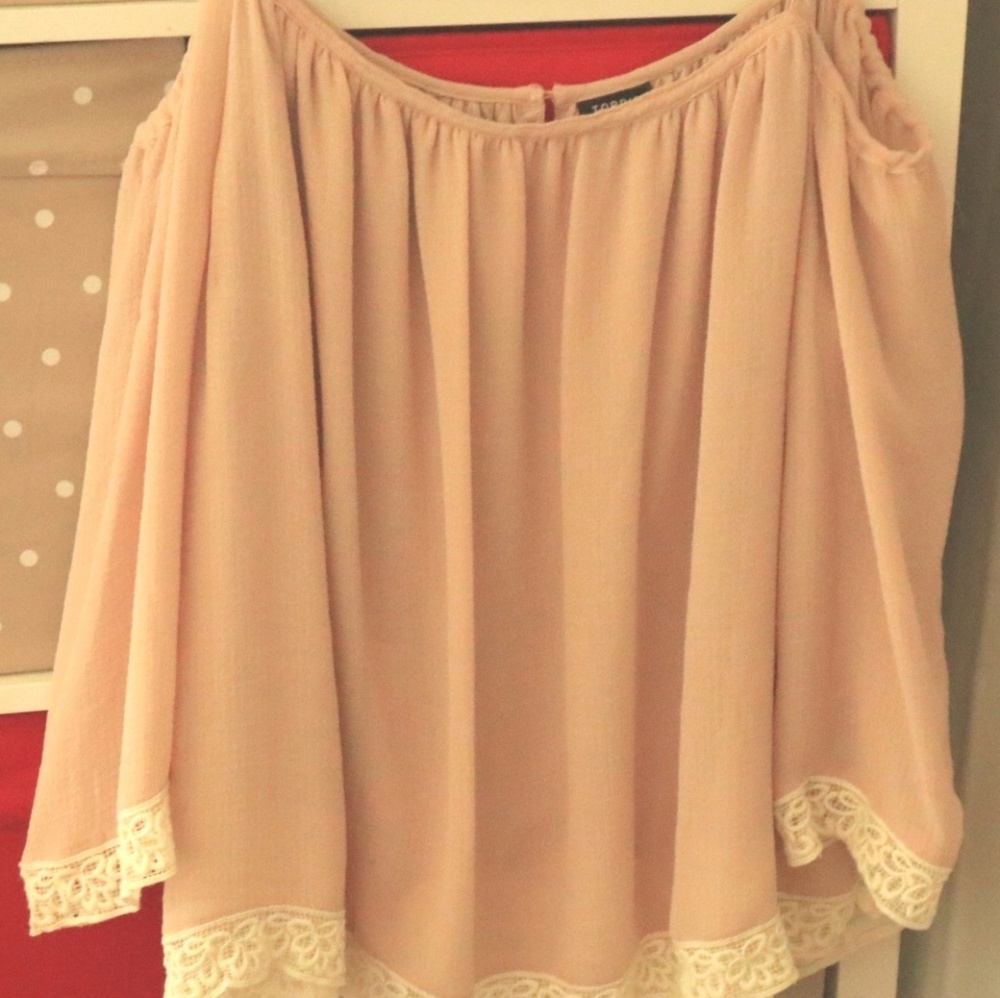 Torrid blush cold shoulder top